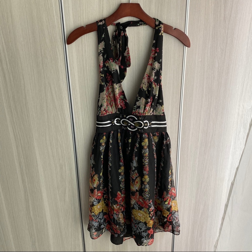 Meghan Los Angeles halter top chiffon with jewels